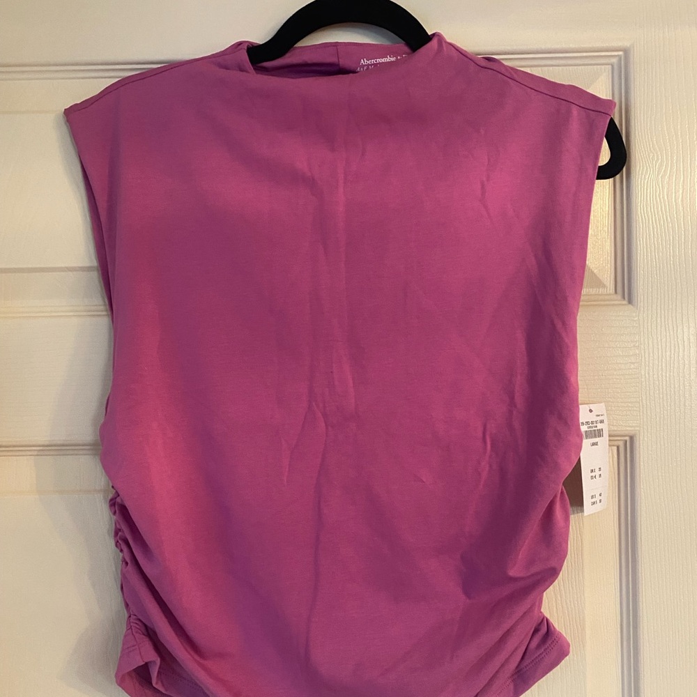 Abercrombie & Fitch Pink Mock Neck Top NWT